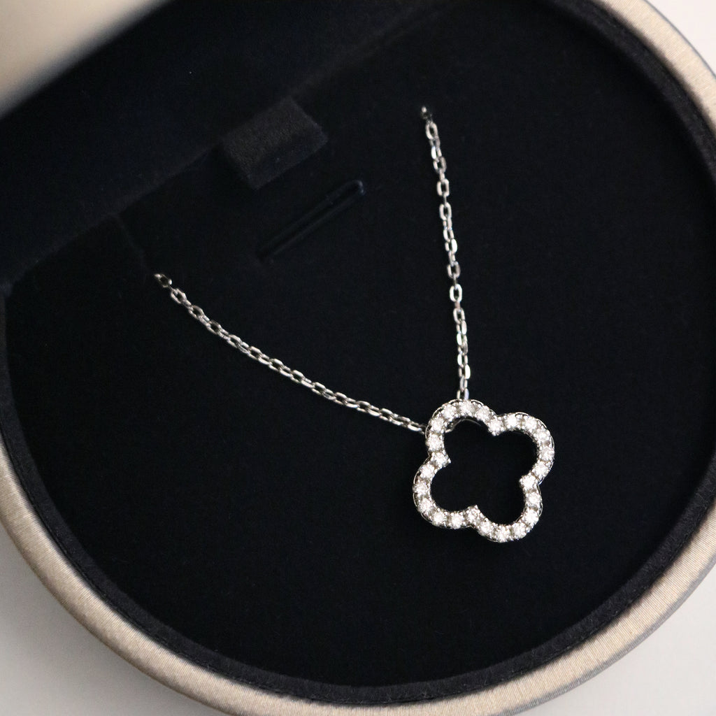 Clover Pavé Necklace