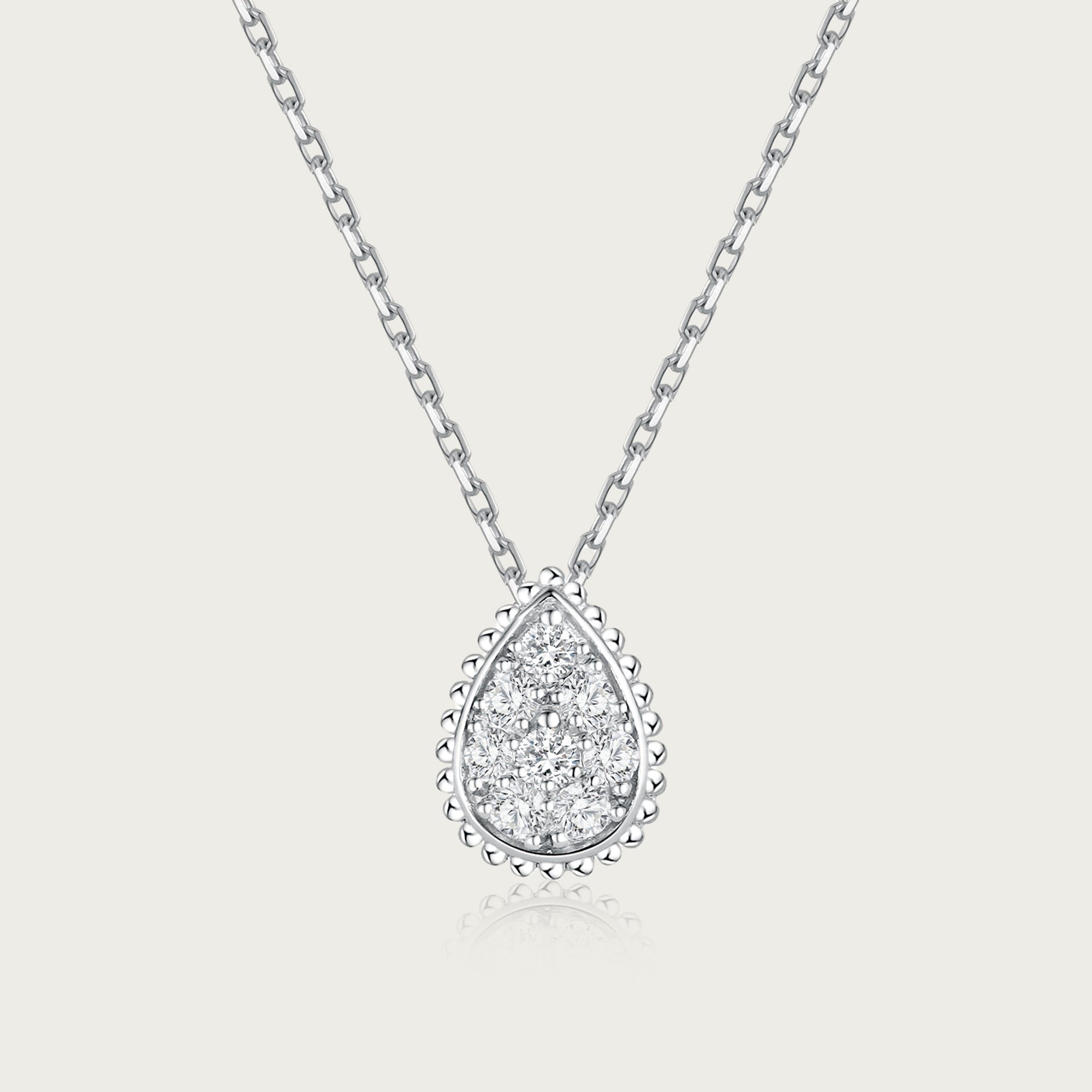 Teardrop Pavé Necklace
