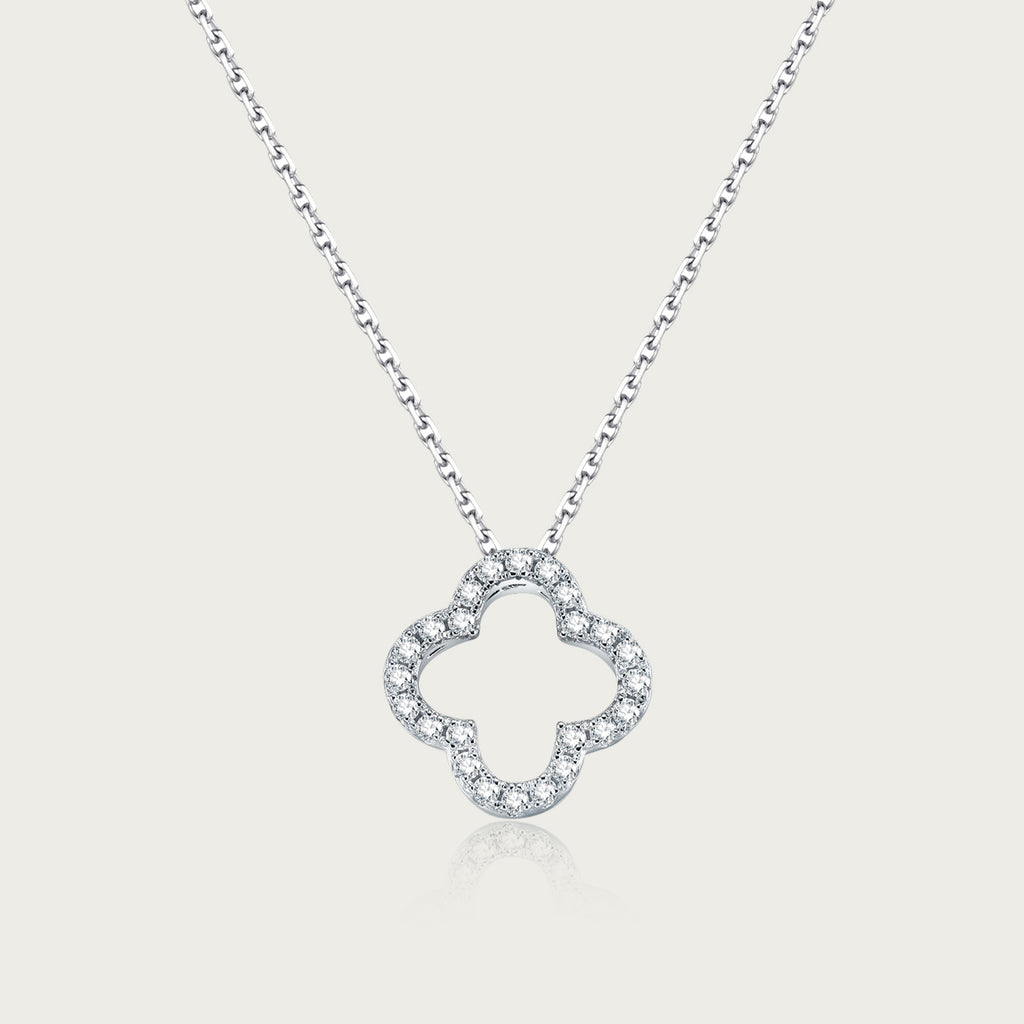 Clover Pavé Necklace
