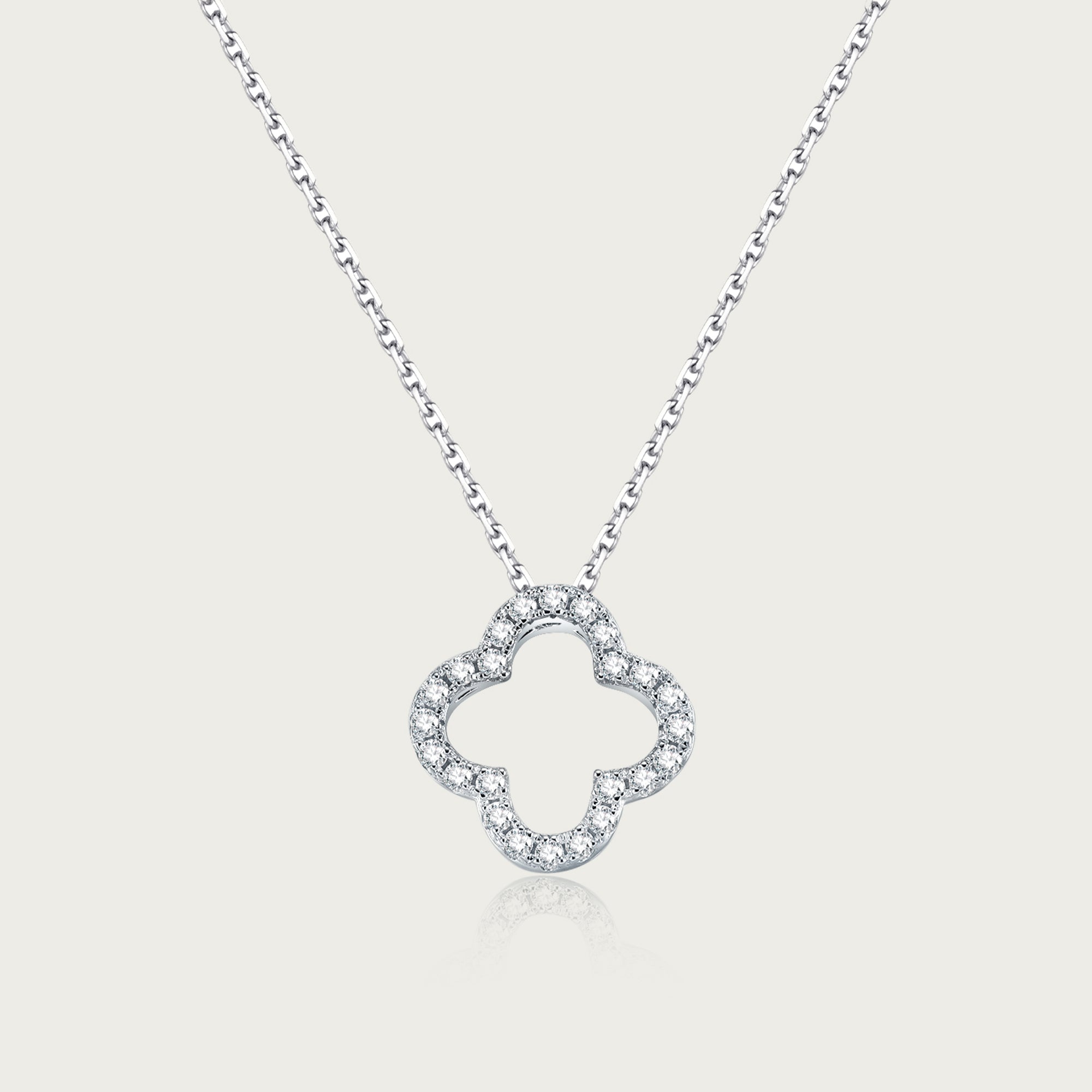 Clover Pavé Necklace
