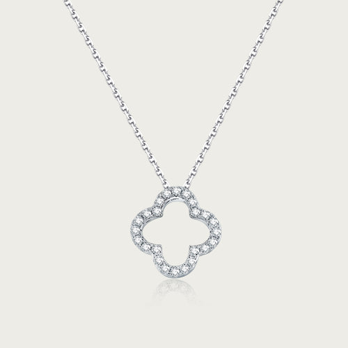 Clover Pavé Necklace