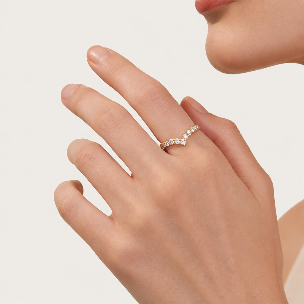 Chevron Pavé Ring