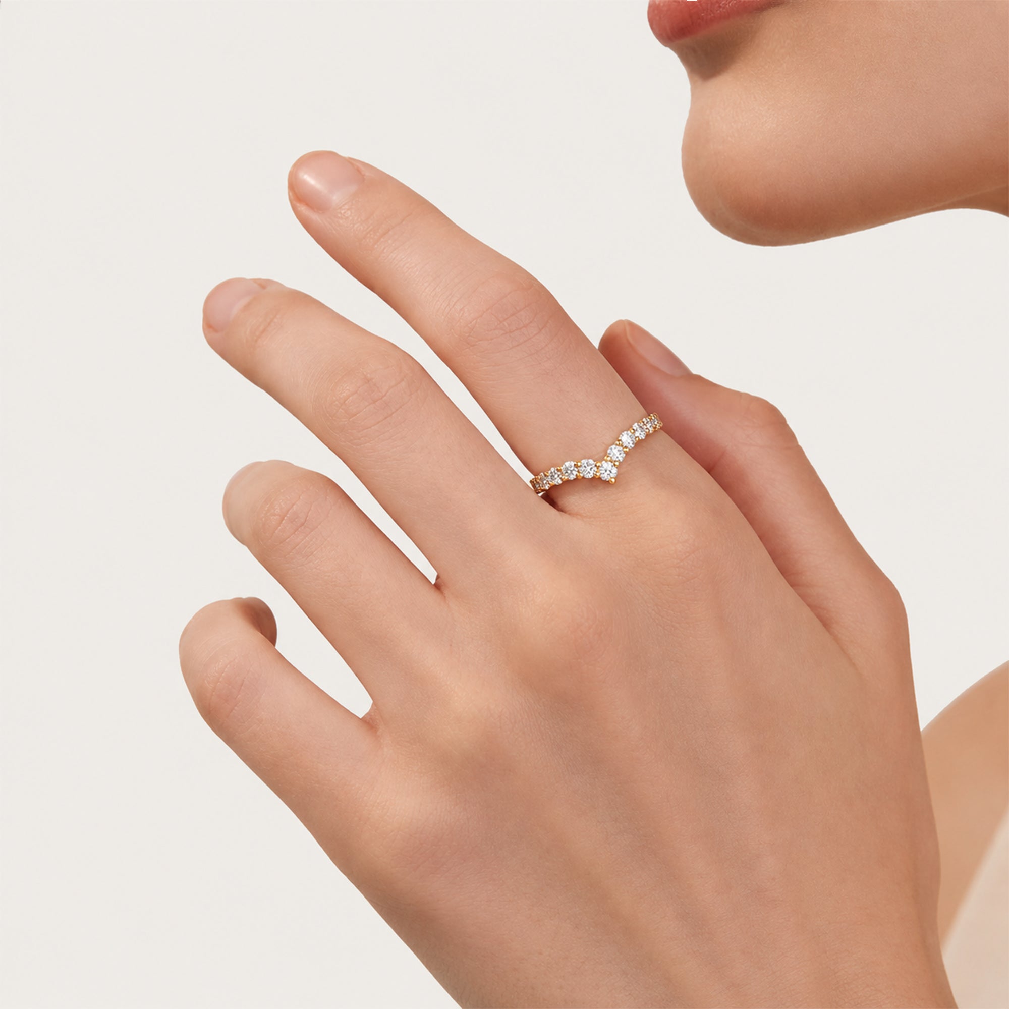 Chevron Pavé Ring