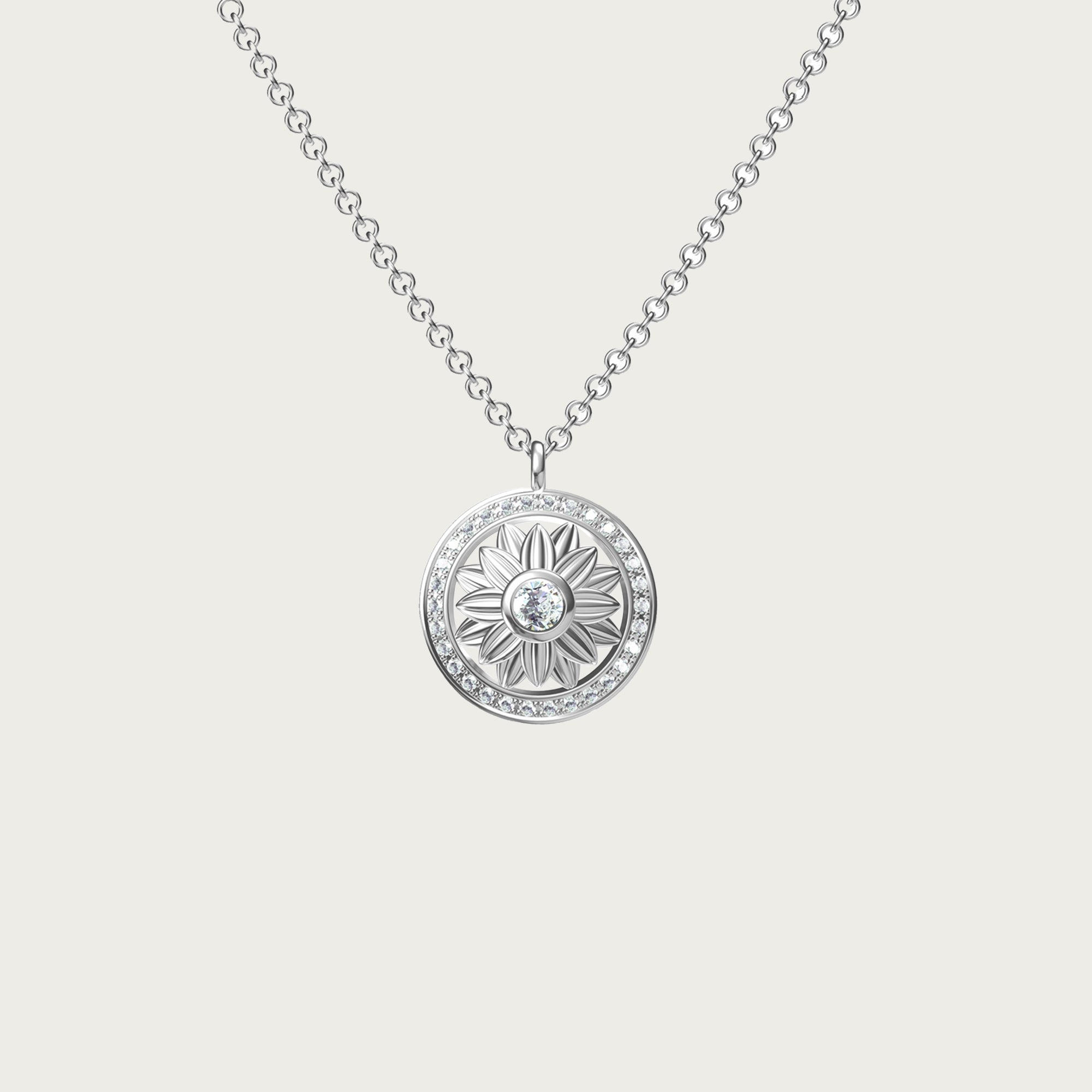 Round Pavé Necklace